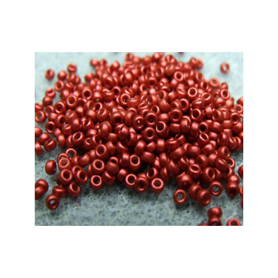 R15-0402/15150 Rocailles 15/0 White Opaque Lava Red (x5gr) 