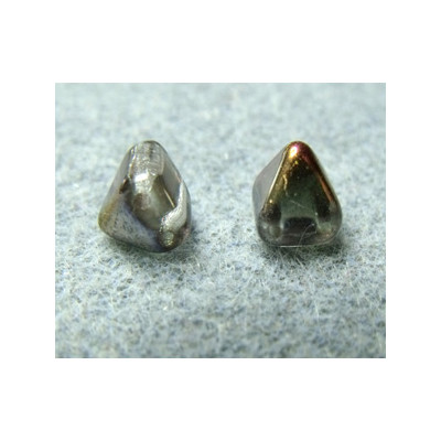 Perles Pyramides 6X6mm Crystal Sliperit(X10) 
