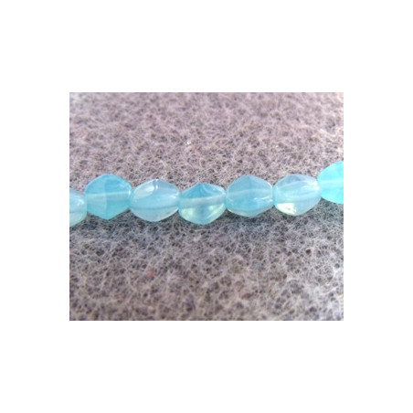 Perles Pinch 5X3mm Milky Aquamarine (X50)  