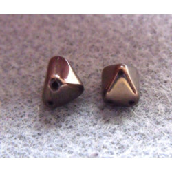 Perles Pyramides 6X6mm Jet Vega Luster (X10) 