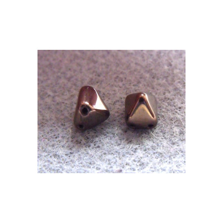 Perles Pyramides 6X6mm Jet Vega Luster (X10) 