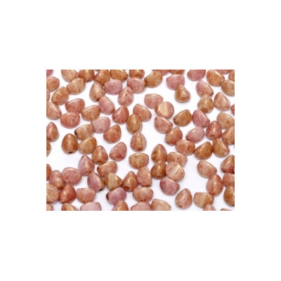 Perles Pinch 5X3mm Chalkwhite Lila Gold Luster (X50) Perles Pinch 5X3mm Chalkwhite Lila Gold Luster (X50)