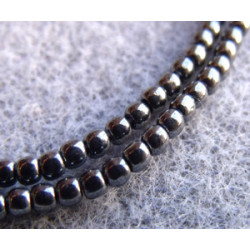 Perles Bohème 2 mm Hématite (X150 perles)   