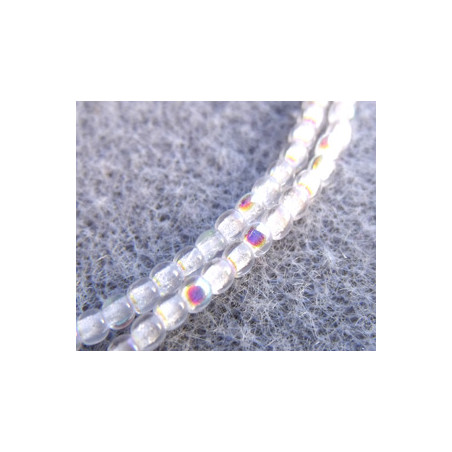 Perles Bohème 2 mm Crystal Ab (X150 perles)    