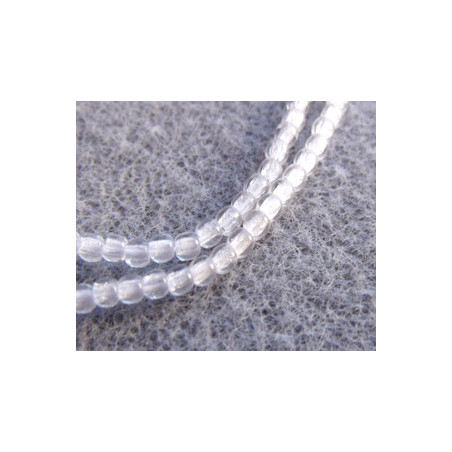 Perles Bohème 2 mm Crystal (X150 perles)  