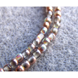 Perles Bohème 2 mm Crystal Copper Rainbow (X150 perles)    