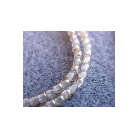 Perles Bohème 2 mm Crystal Yellow Rainbow (X150 perles)   