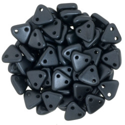 Perles Triangles 6mm Pearl Coat - Charcoal (X5gr)  