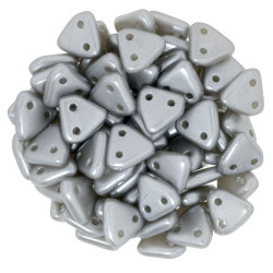Perles Triangles 6mm Pearl Coat - Silver (X5gr)    