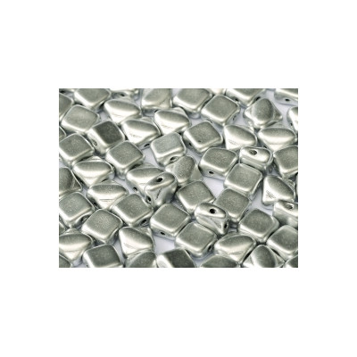 Perles Silky 6X6mm Aluminium Silver (X50)  