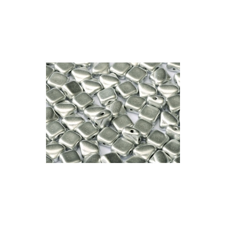 Perles Silky 6X6mm Aluminium Silver (X50)  