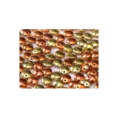 Perles Lentilles 1 trou 6mm California Gold (X 50 perles) 