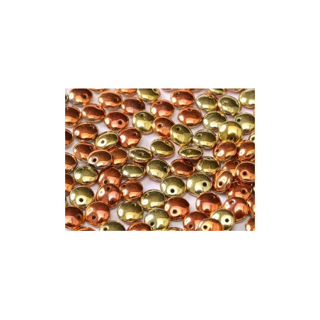 Perles Lentilles 1 trou 6mm California Gold (X 50 perles) 