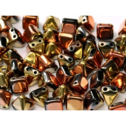 Perles Pyramides 6X6mm Jet California Gold Rush (X10) 