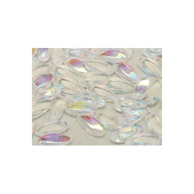 Perles Twist 6X12mm Crystal Ab (X10)  