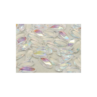 Perles Twist 6X12mm Crystal Ab (X10) Perles Twist 6X12mm Crystal Ab (X10)