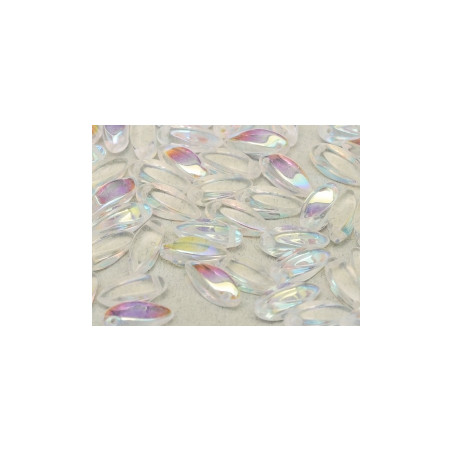 Perles Twist 6X12mm Crystal Ab (X10)  