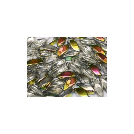 Perles Twist 6X12mm Crystal Vitrail (X10)  