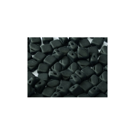 Perles Silky 6X6mm Jet Mat (X50)  