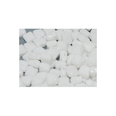 Perles Silky 6X6mm Chalkwhite (X50)  