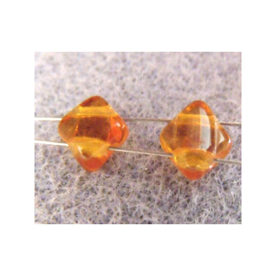 Perles Silky 6X6mm Dark Topaz (X50)   