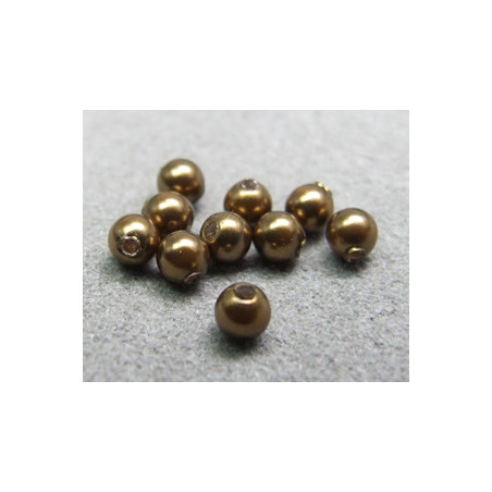 Perle ronde nacrée Swarovski 3mm Antique Brass (x20)