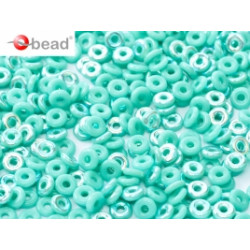 Perle en verre de Bohème O Bead® Jade ab 4x2mm (X 5gr) 