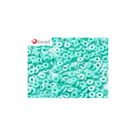 Perle en verre de Bohème O Bead® Jade ab 4x2mm (X 5gr) 