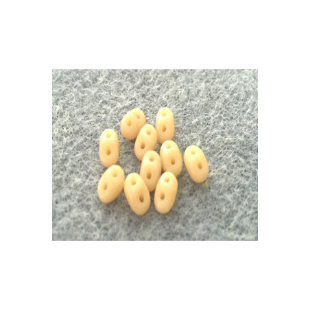 Perles Super Duo 2,5X5mm Opaque Beige (x 10gr env.)  