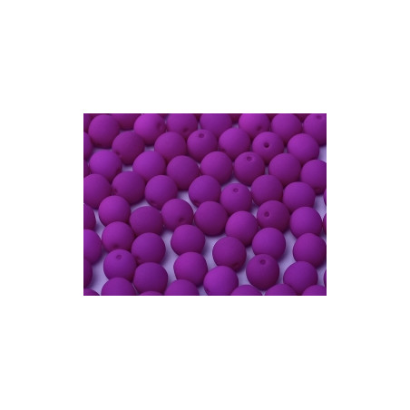 Perle en verre de Bohème 4mm Néon Dark Purple (X50)