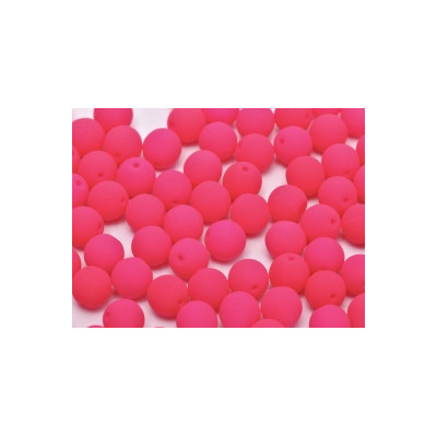 Perle en verre de Bohème 4mm Néon Bright Pink (X50)