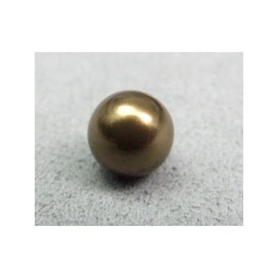 Perle ronde 8mm nacrée Swarovski Antique Brass (x5)