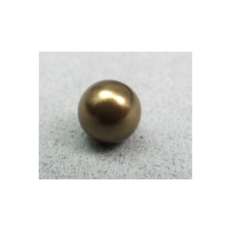 Perle ronde 8mm nacrée Swarovski Antique Brass (x5)