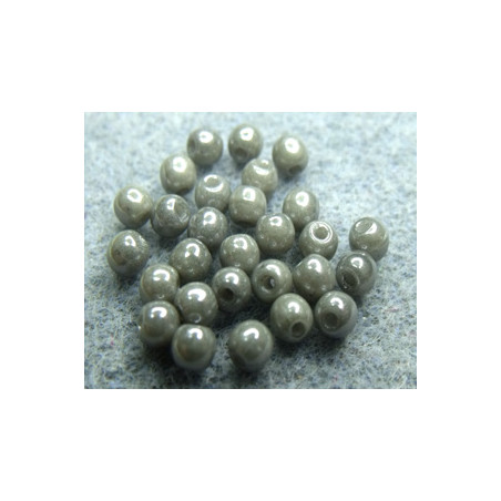 Ronde en Verre de Boheme 3mm Chalkwhite Grey Luster (x1200) 