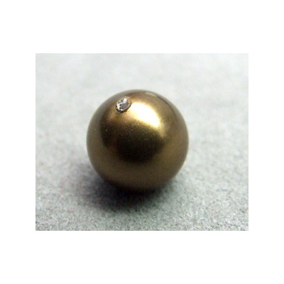 Perle ronde nacrée Swarovski 10mm Antique Brass (x1) Perle ronde nacrée Swarovski 10mm Antique Brass (x1)