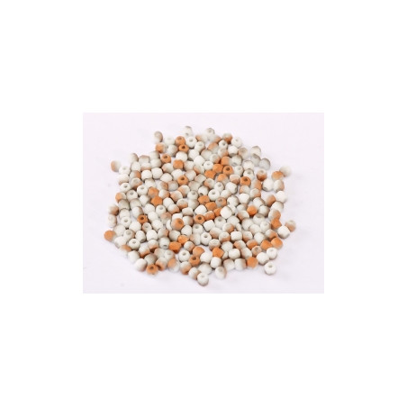 Facettes en verre de Bohême 2mm Chalwhite Sunset matted (X150)