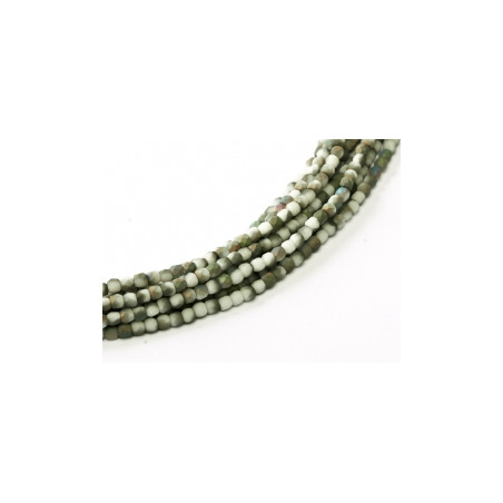 Facettes en verre de Bohême 2mm Chalwhite Vitrail matted (X150) 