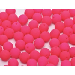 Perles Bohème 2 mm Néon Pink (X100 perles)