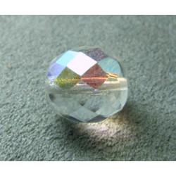 Facettes en verre de Bohême 12mm Cristal AB (x1)