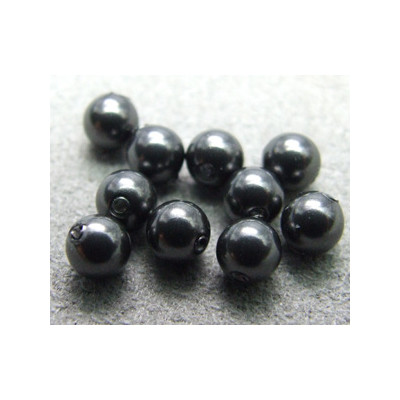 Perle ronde nacrée Swarovski 4mm Black (x20) Perle ronde nacrée Swarovski 4mm Black (x20)