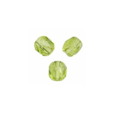 Facettes en verre de Bohême 2mm Light Olivine (X100)