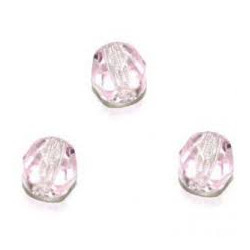 Facettes en verre de Bohême 2mm Light Rose (X100)