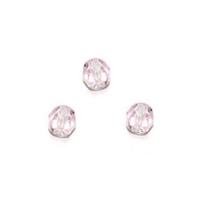 Facettes en verre de Bohême 2mm Light Rose (X100)