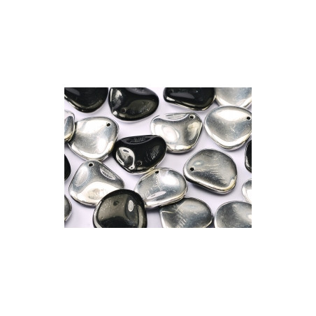 Perle Pétale Jet Labrador 14X13mm (X25) 