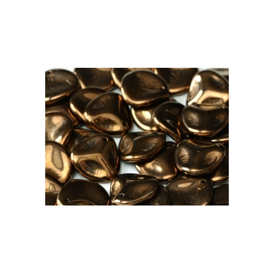 Perle Pétale Jet Bronze 14X13mm (X25)