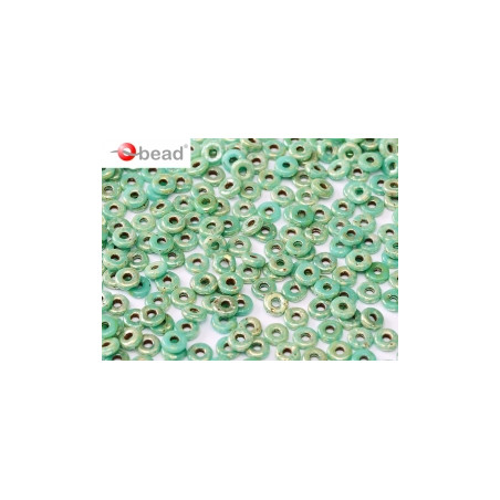 Perle en verre de Bohème O Bead® Jade Picasso 4x2mm (X 5gr)