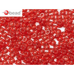 Perle en verre de Bohème O Bead® Red 4x2mm (X 5gr)  