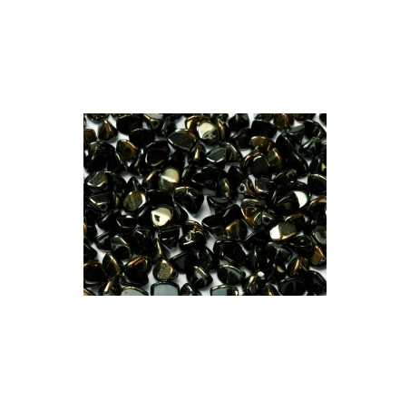 Perles Pinch 5X3mm Jet valentinite (X100gr)  