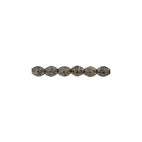 Perles Pinch 5X3mm Jet - Bronze Picasso (X50) 
