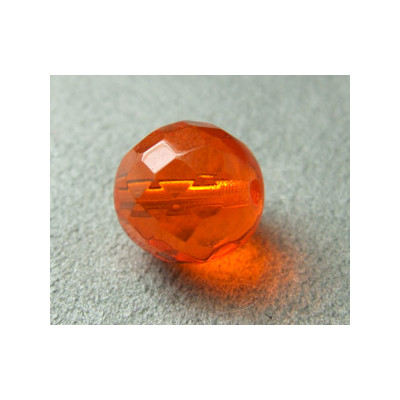 Facettes en verre de Bohême 12mm Mandarine (x1)